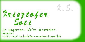 krisztofer soti business card